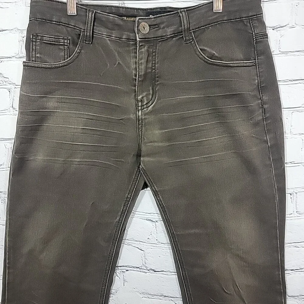 PAVINI Jeans Italian‎ Black Label Men's Classic Fit Straight Leg Jeans 33 Gray